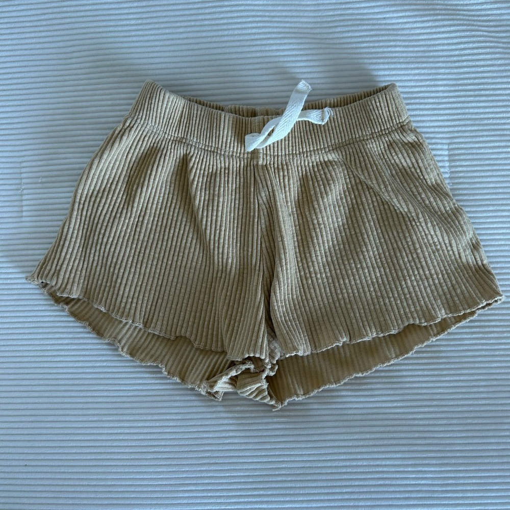 Zara Tan Ribbed Women's Shorts